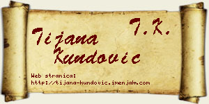 Tijana Kundović vizit kartica